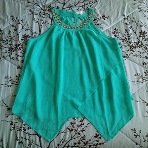 Embellished Neckline Top